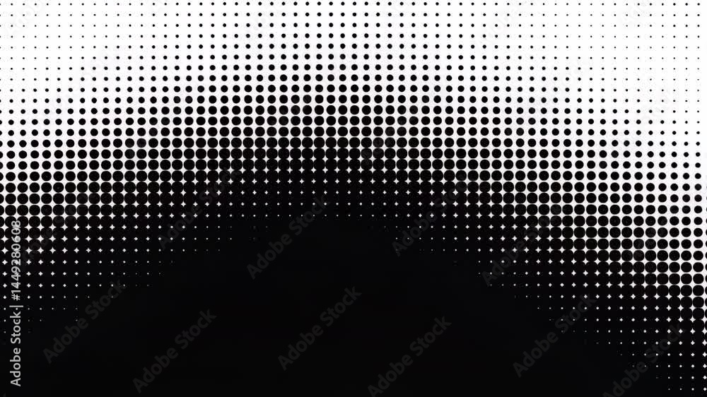 This video features a modern halftone pattern displaying vertical lines that transition from thick to thin. Perfect for creative design projects needing a unique visual effect.