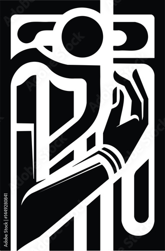 Vector Silhouette Arm Symbol