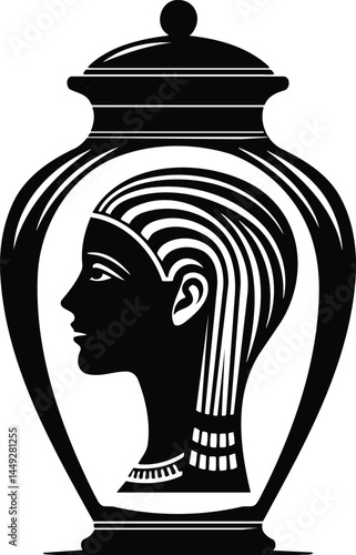 Canopic jar human head icon