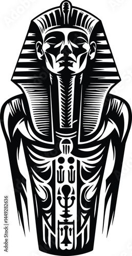 God Osiris Mummified Silhouette