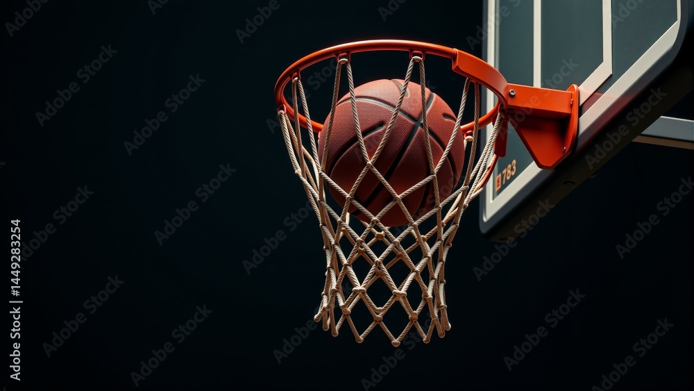 Basketball Ball Scoring In Hoop Net Basketball Ball Scoring In Hoop Net