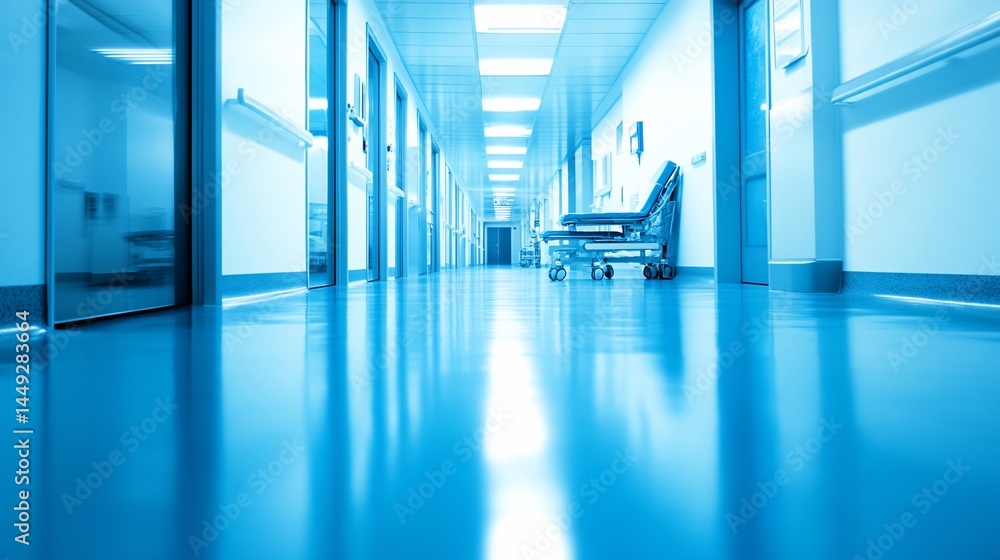 Obraz premium Empty hospital corridor