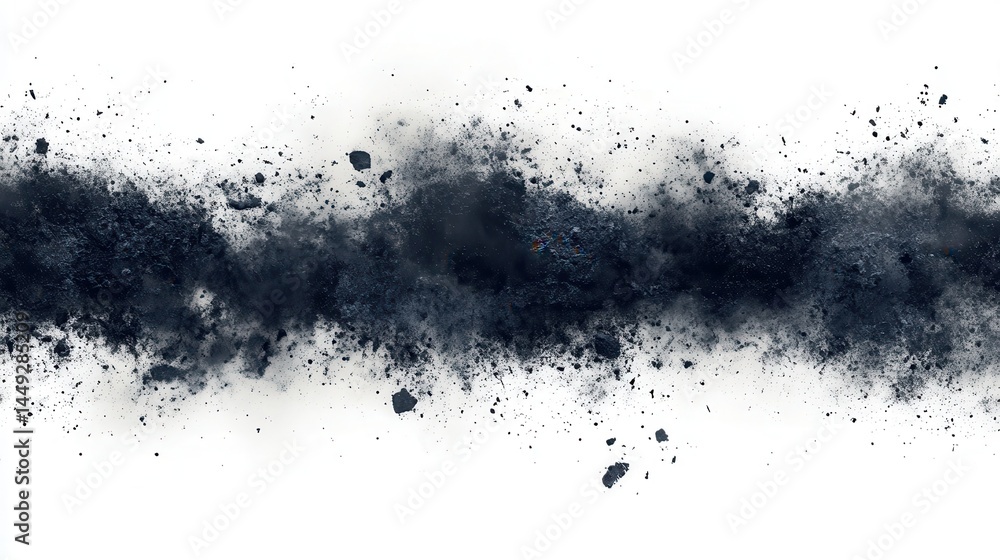 Abstract explosion of dark debris Abstract explosion of dark debris