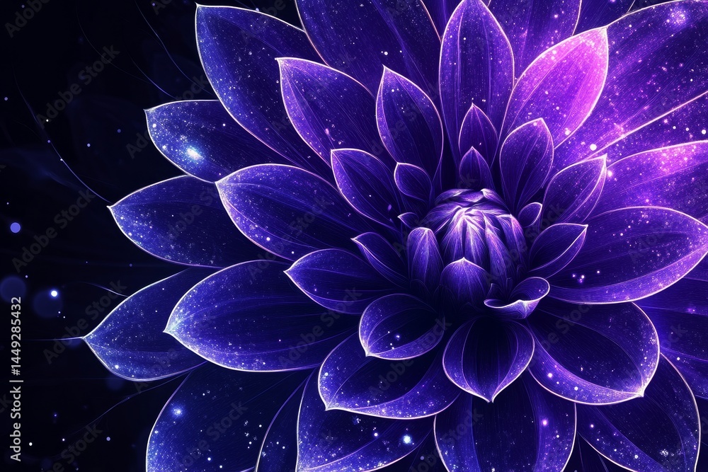 Obraz premium Close-up view of a vibrant, digital flower blossom.