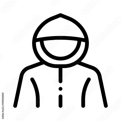 hooded figure line icon