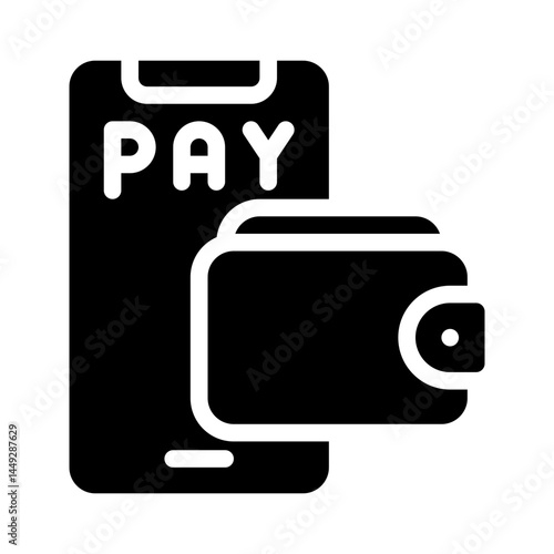 e wallet glyph icon