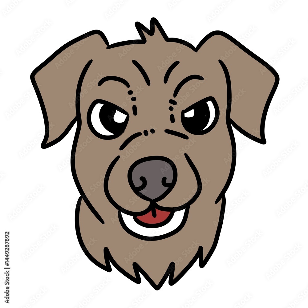 Fototapeta premium cartoon dog on white background