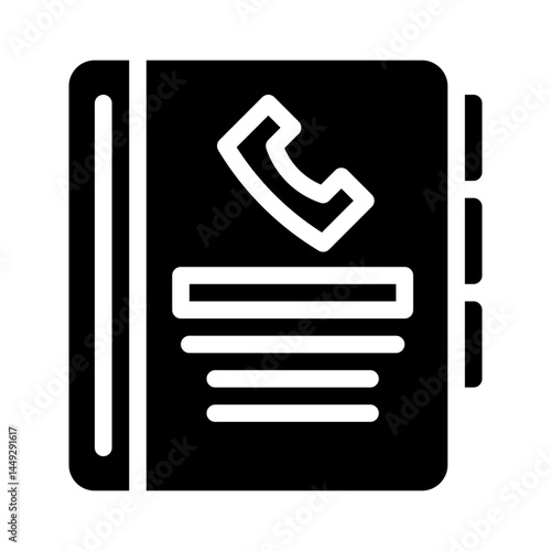 contact list glyph icon