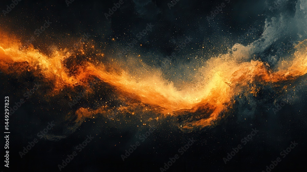 Fototapeta premium Abstract fiery nebula (7)
