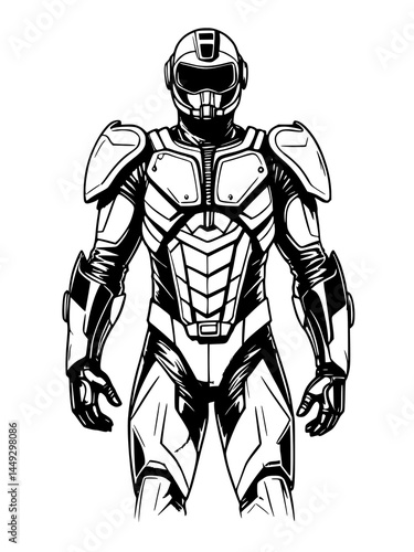 Obraz na płótnie robot silhouette. black and white w salonie