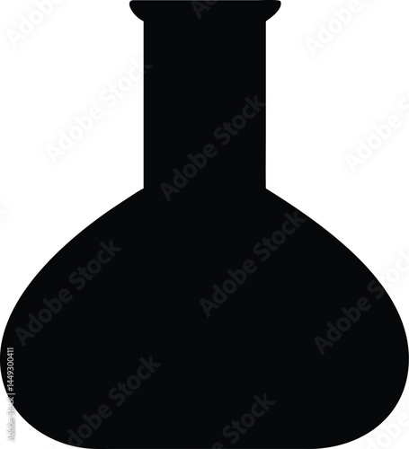 vector illustration of a laboratory flask