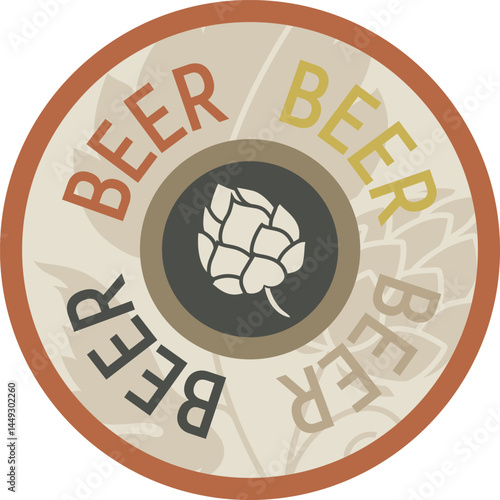 Craft Beer Coaster Vector Design