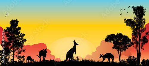 Bright Australia country scene