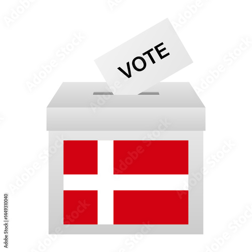 Election in the Denmark. Election Concept. Vector Illustration.