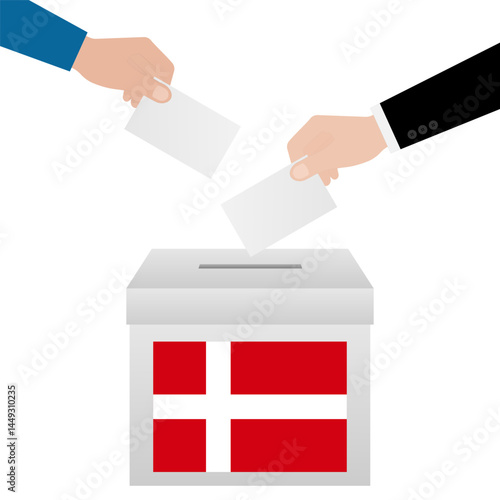Election in the Denmark. Election Concept. Vector Illustration.