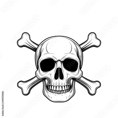 Skull and Crossbones Clipart PNG