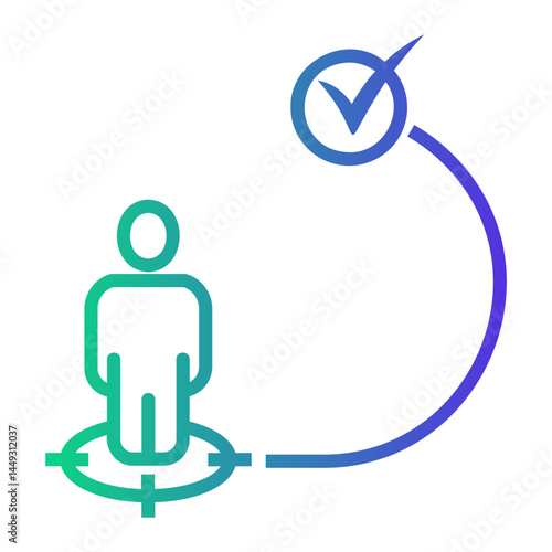 journey Line Gradient Icon