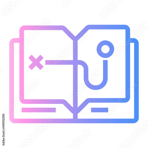journey Line Gradient Icon