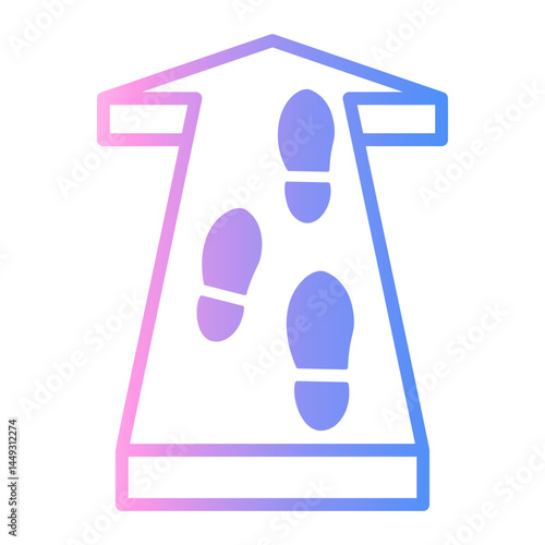 journey Line Gradient Icon