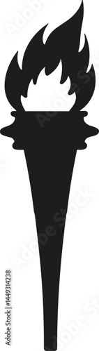 USA Liberty Torch Silhouette Vector for Independence Day Design