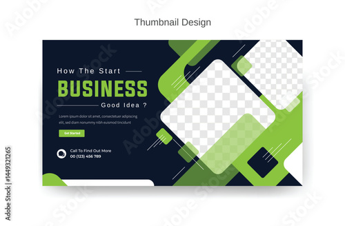 corporate business template design, attractive youtube thumbnail, abstract colorful thumbnail, vector thumbnail design 