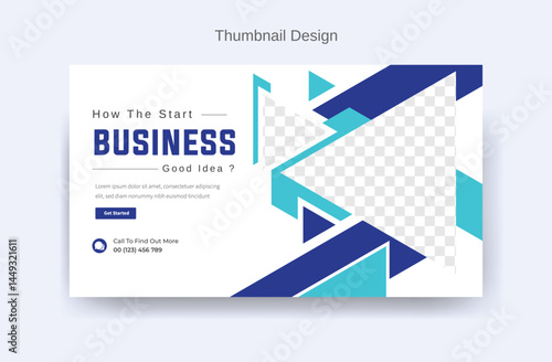 corporate business template design, attractive youtube thumbnail, abstract colorful thumbnail, vector thumbnail design 