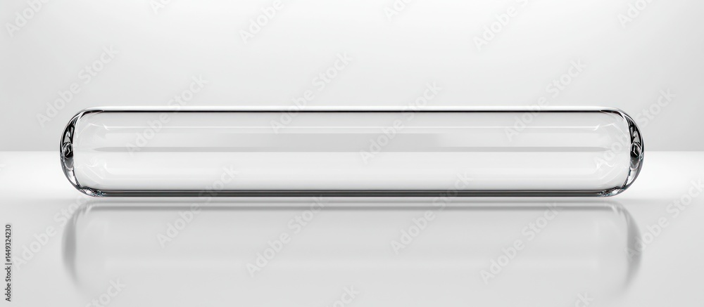 Sleek Glass Tube: A Minimalist Study in Transparency Sleek Glass Tube: A Minimalist Study in Transparency