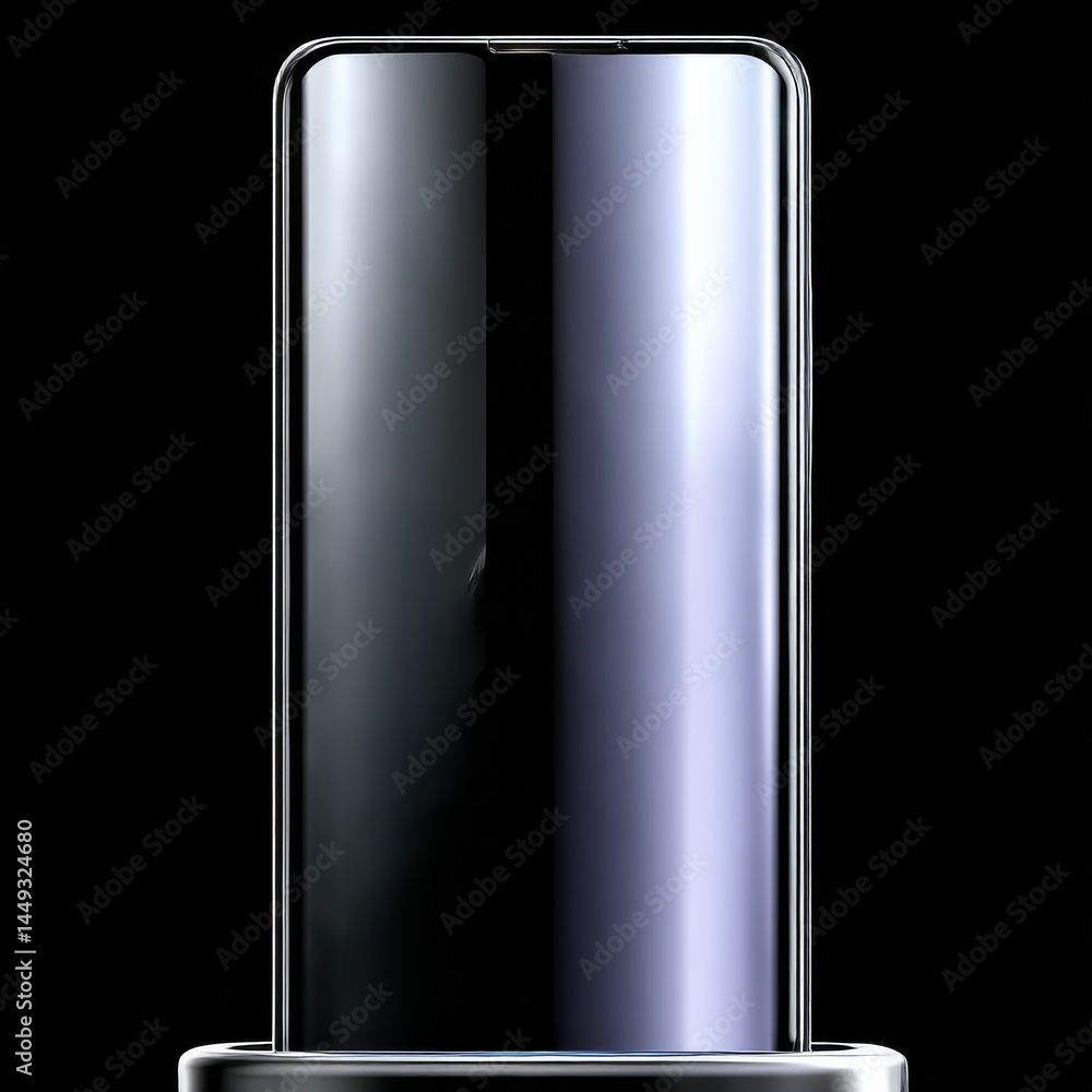 Sleek and Modern: A Cylindrical Object Reflecting Light Against a Deep Black Backdrop, Creating a Futuristic Aesthetic Sleek and Modern: A Cylindrical Object Reflecting Light Against a Deep Black Backdrop, Creating a Futuristic Aesthetic