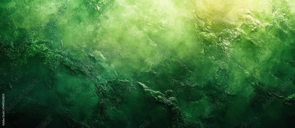 Obraz premium Green textured background, underwater scene, light from above, nature backdrop