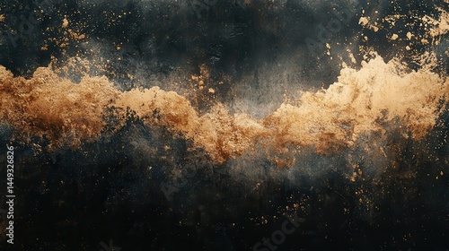 Wallpaper Mural Abstract golden streaks on a dark background Torontodigital.ca