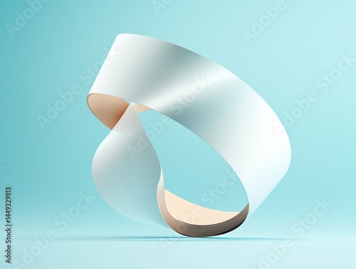Obraz na płótnie A roll of tape unwinding into abstract spirals midair w salonie