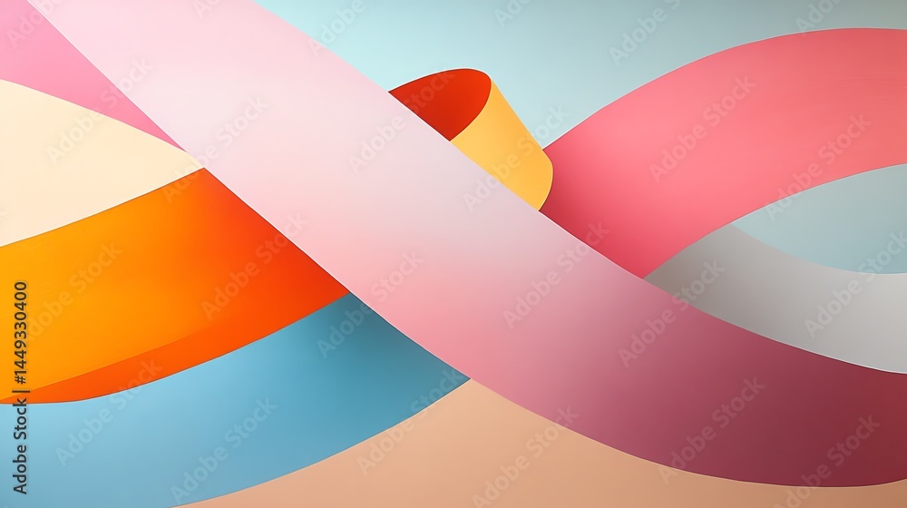 A surreal tape roller painting patterns in the air like a magic wand