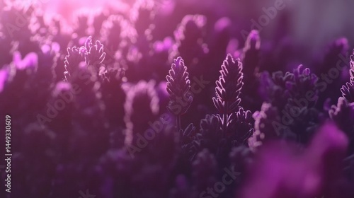 Enchanted Lavender Field: A Deep Purple Bloom in Nature's Embrace