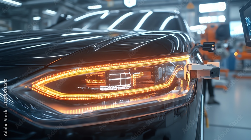 Automated systems wrapping reflective tape onto electric vehicle parts