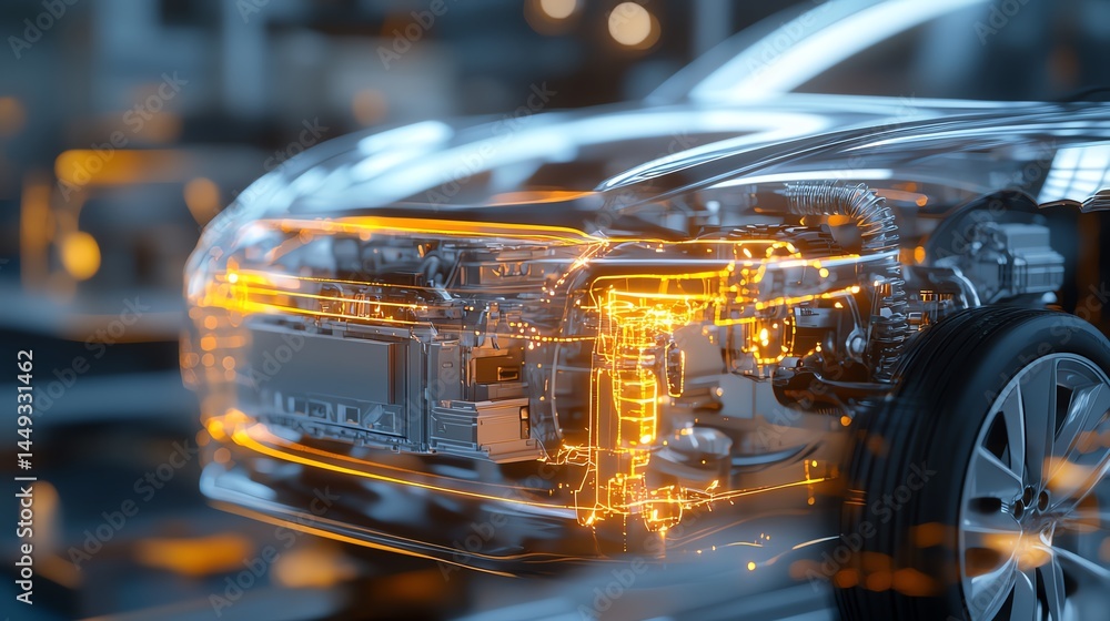 Automated systems wrapping reflective tape onto electric vehicle parts