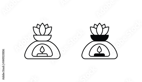 Aromatherapy icon design with white background stock illustration