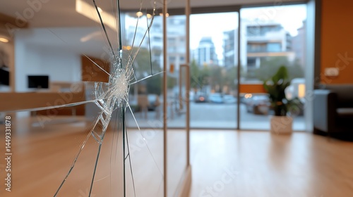 Clear tape holding pieces of a shattered mirror together