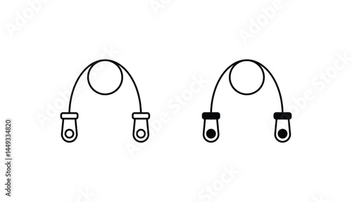Jumping Rope icon design with white background stock illustration