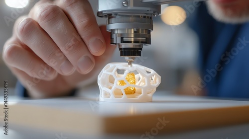 Obraz na płótnie Tape being used to create smooth transitions in a 3Dprinted object w salonie