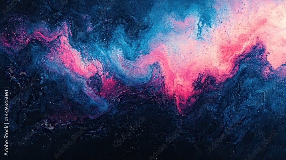 Fototapeta premium Abstract painting with swirling colors (1)