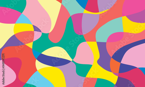 Smoothly flowing liquid curves form a colorful abstract vector background, ideal for creative projects needing energy, movement, and modern visual aesthetics.

