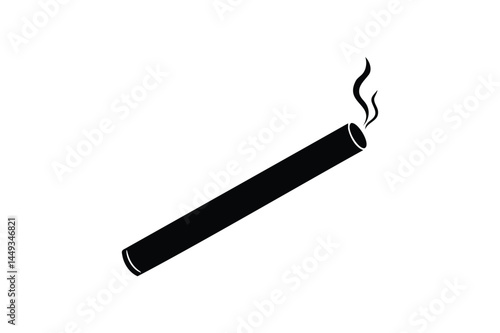 Cigarette silhouette vector