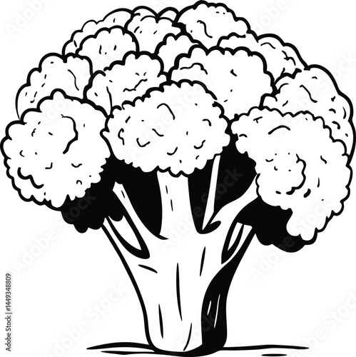 cauliflower isolated on white background