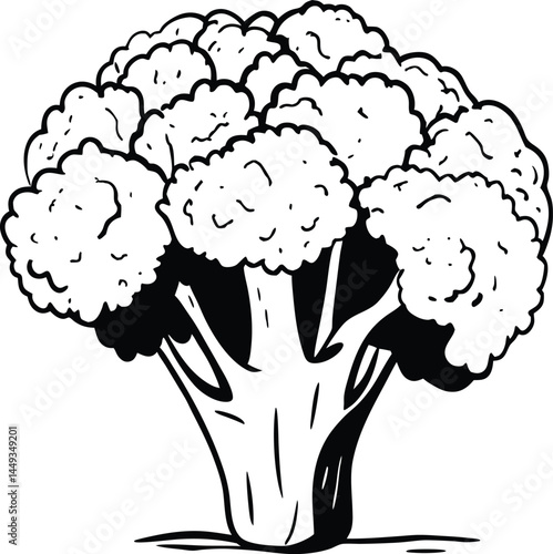 cauliflower isolated on white background