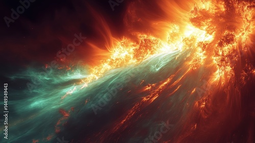 A vibrant display of fiery and ethereal energy.