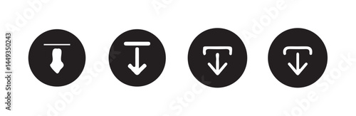 Download and upload icon. Files download and upload icons symbol in line and flat style on white background.Software download icon . Web icon set . Icons collection. Vector illustration eps 10.