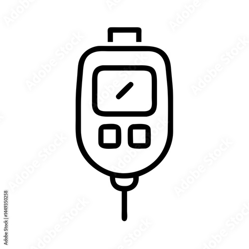 glucometer test diabetes on transparent background for web and graphic design