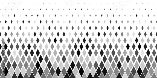 Diamond primitive pattern. Cyber matrix optical pixel pattern. Square dot gradient background. Geo disperse bubble fade. Digital vector halftone geometric gradient. Rhombus fade vintage change patern