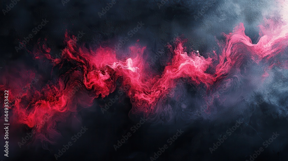 Abstract smoke swirls in vibrant red and dark tones Abstract smoke swirls in vibrant red and dark tones