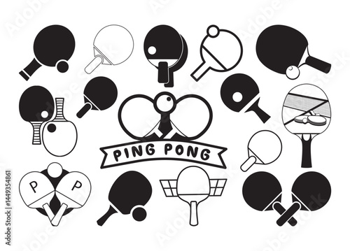 Ping Pong vector, Ping Pong clipart, Ping Pong silhouette